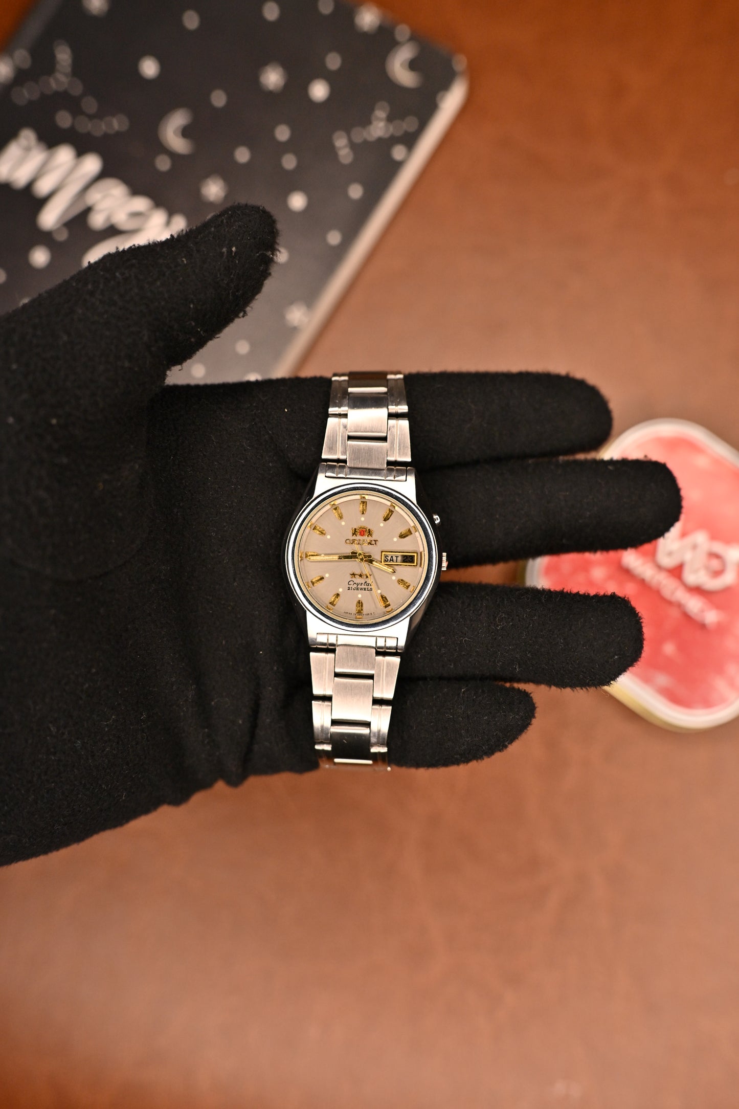 Orient 3 Star Tristar Crystal Automatic Grey Sunburst Dial – Made in Japan | Watchex India