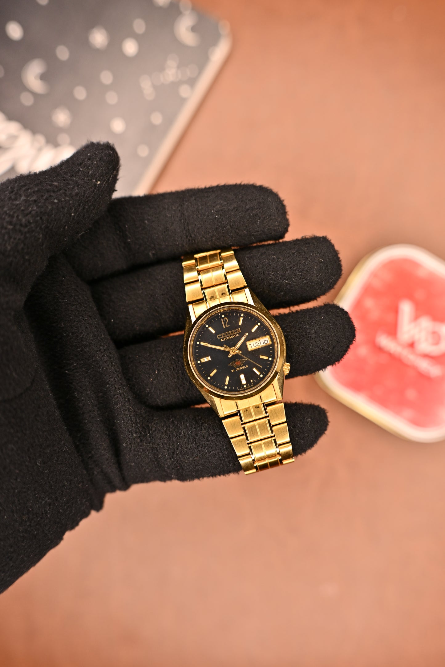 Vintage Citizen Eagle 7 Automatic – Black Dial Gold tone bracelet | Watchex India