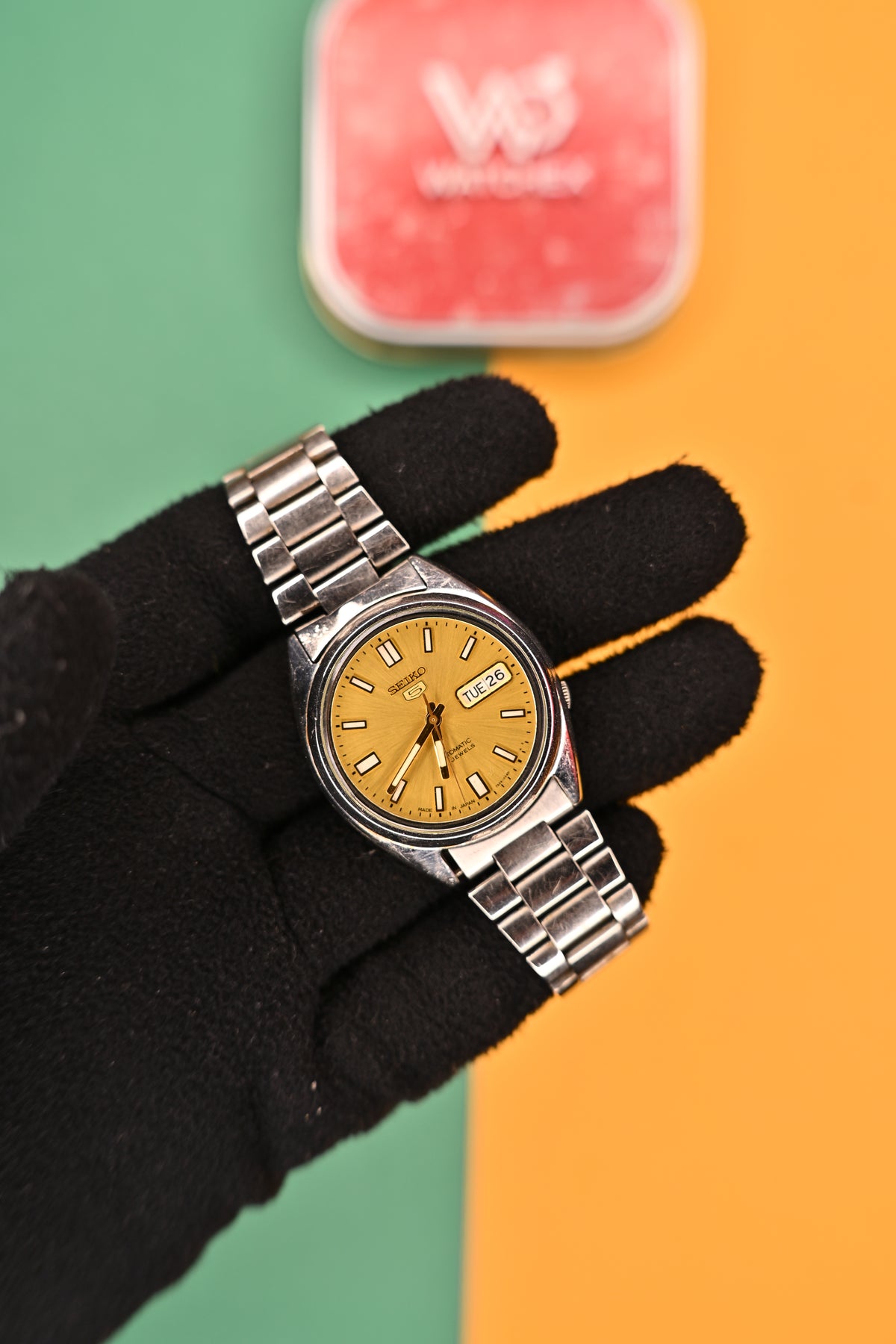 Vintage Seiko 5 Automatic Gold Sunburst Dial Day-Date (7S26-3040) | Watchex India