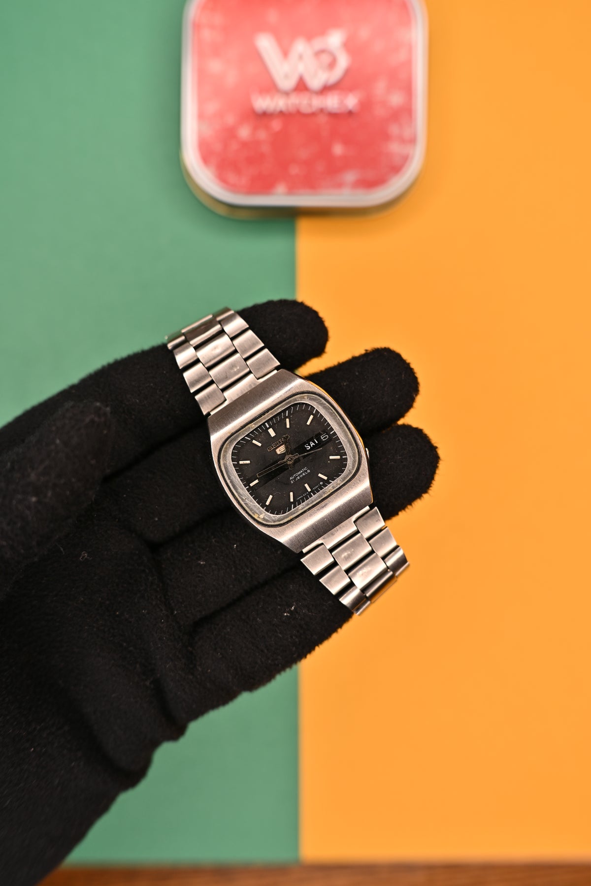 Vintage Seiko 5 Automatic TV-Case Black Dial Men’s Watch (Ref. 6309-5220) | Watchex India