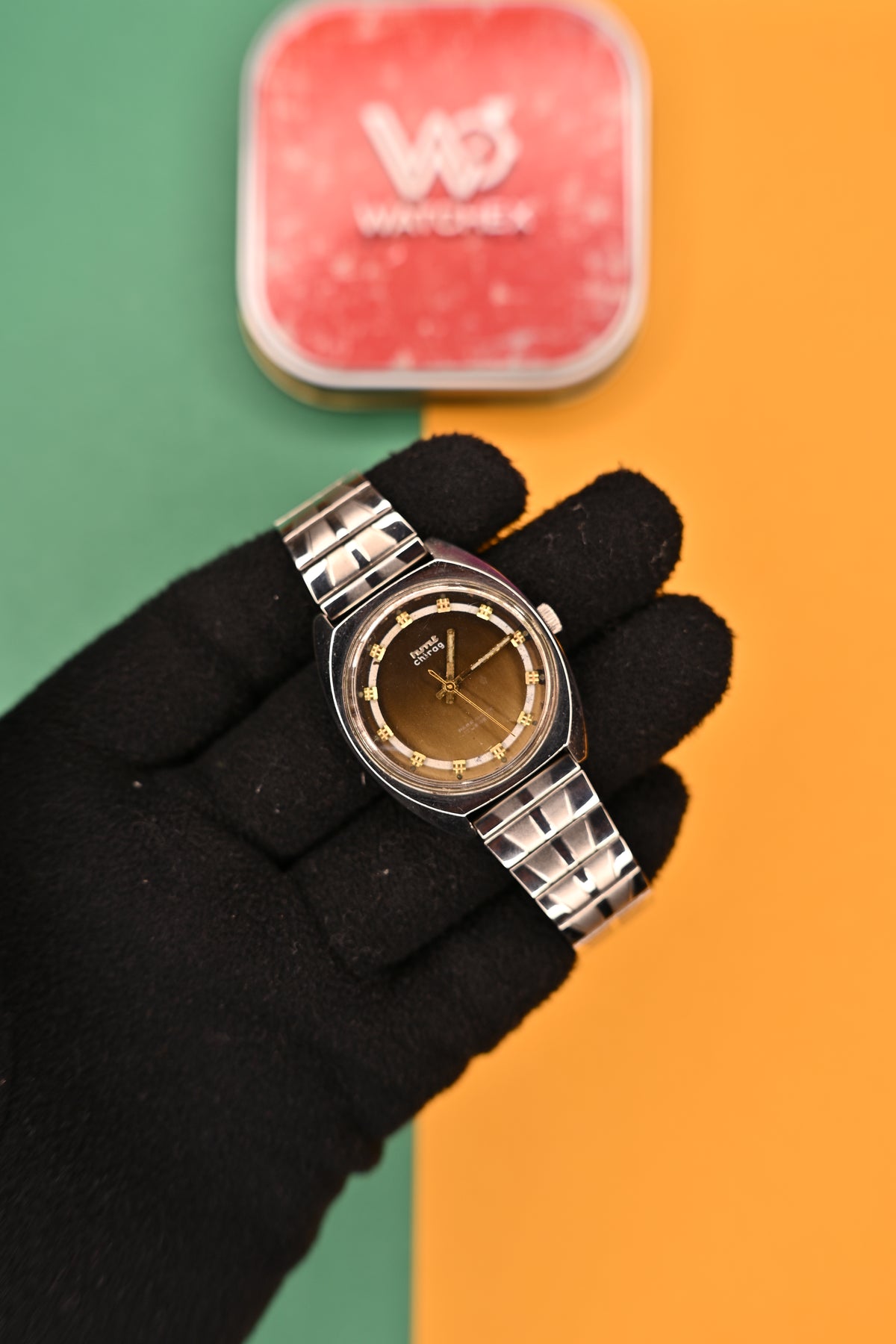 Vintage HMT Chirag Manual-Wind Brown Dial Men’s Dress Watch | Watchex India