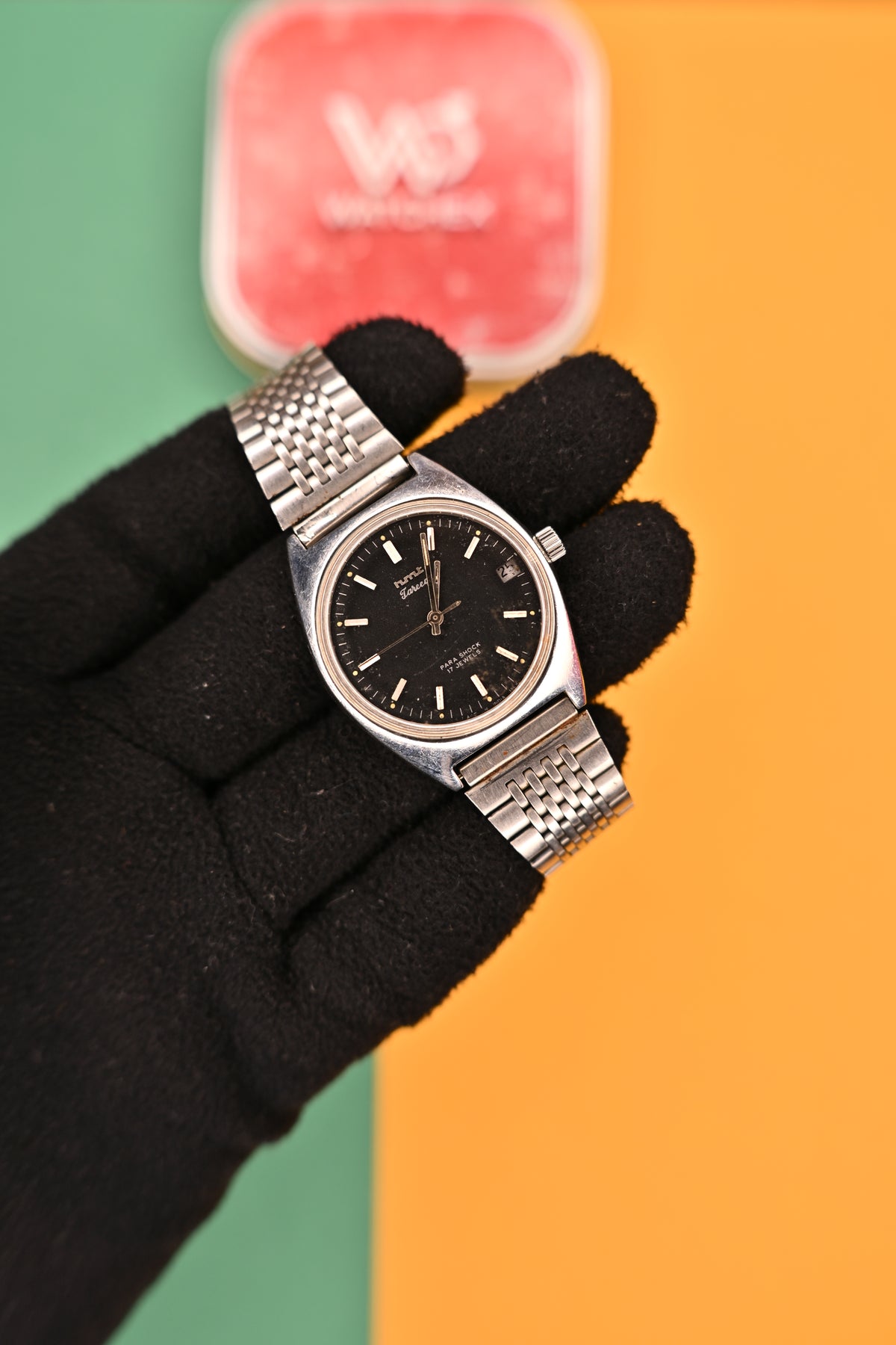 Vintage HMT Tareeq Para Shock 17 Jewels Black Dial Mechanical Watch | Watchex India