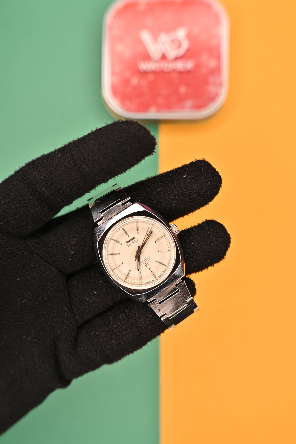 Vintage HMT Sartaj Para Shock 17 Jewels White Dial Mechanical Watch | Watchex India