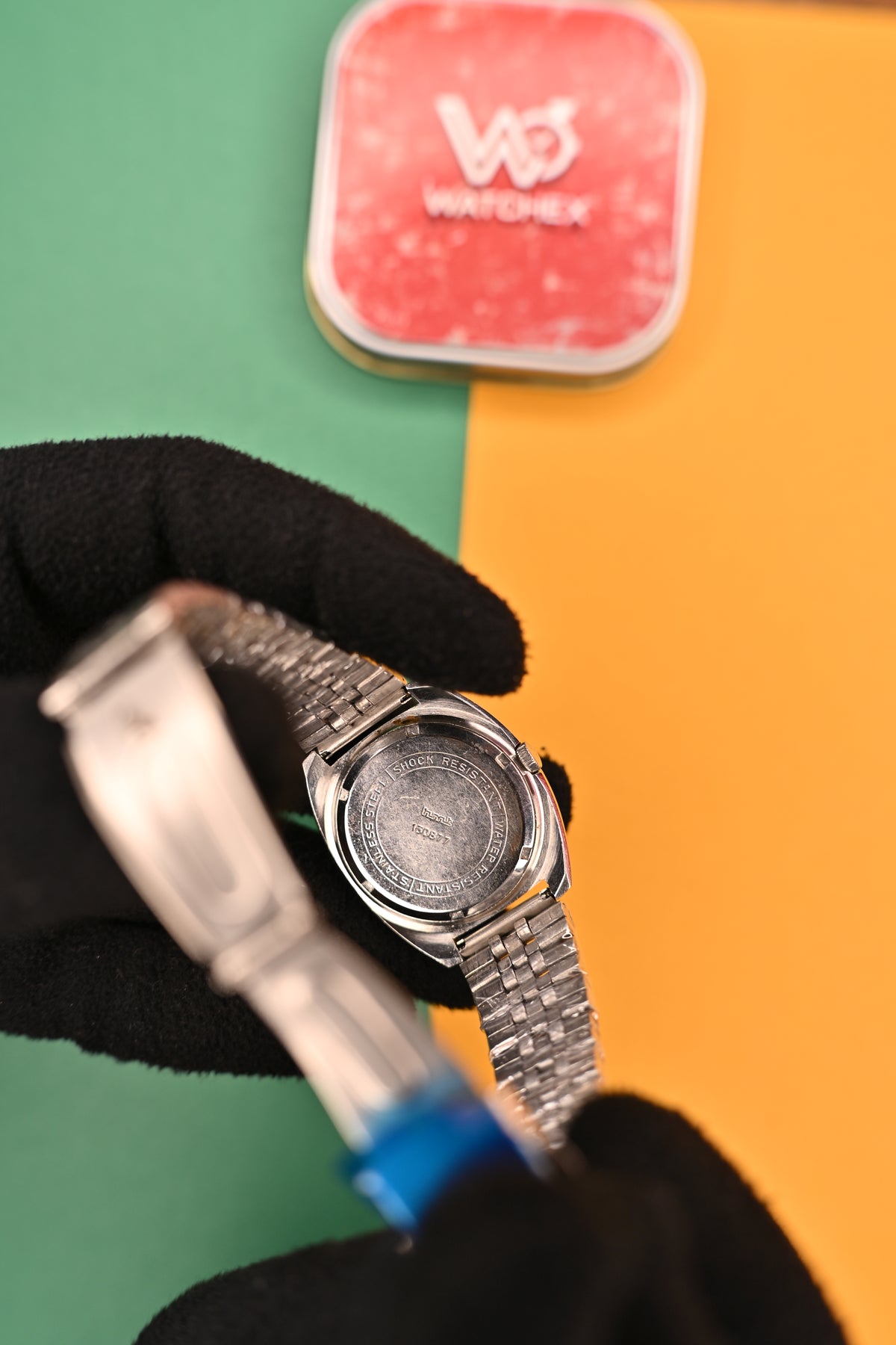 Vintage HMT Abinash Para Shock 17 Jewels Teal Blue Dial Mechanical Watch | Watchex India