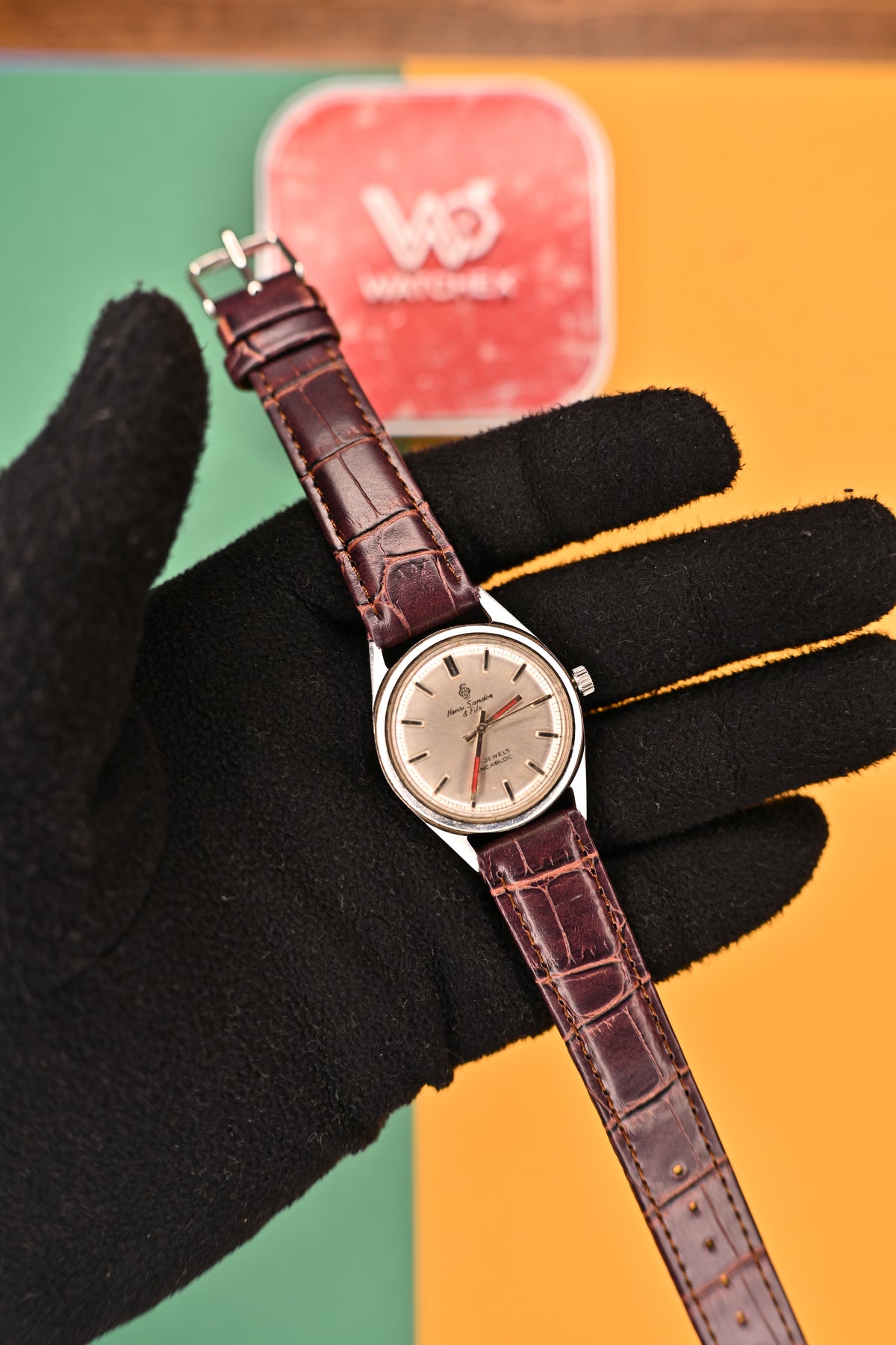Vintage Henri Sandoz &amp; Fils 17 Jewels Incabloc Silver Dial Mechanical Watch | Watchex India