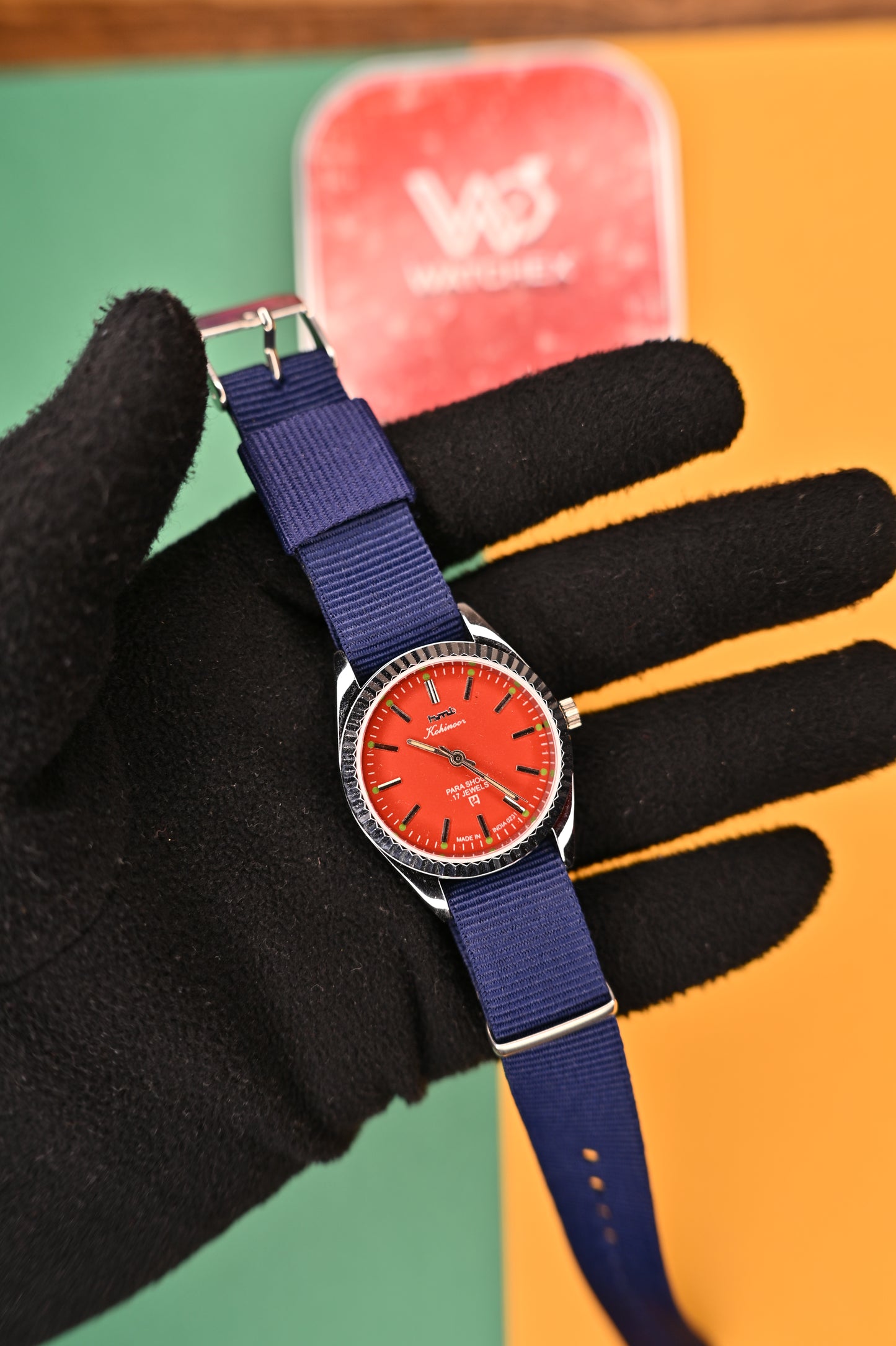 MOD HMT Kohinoor — Burgundy Red Dial 17J Hand Winding | Watchex India