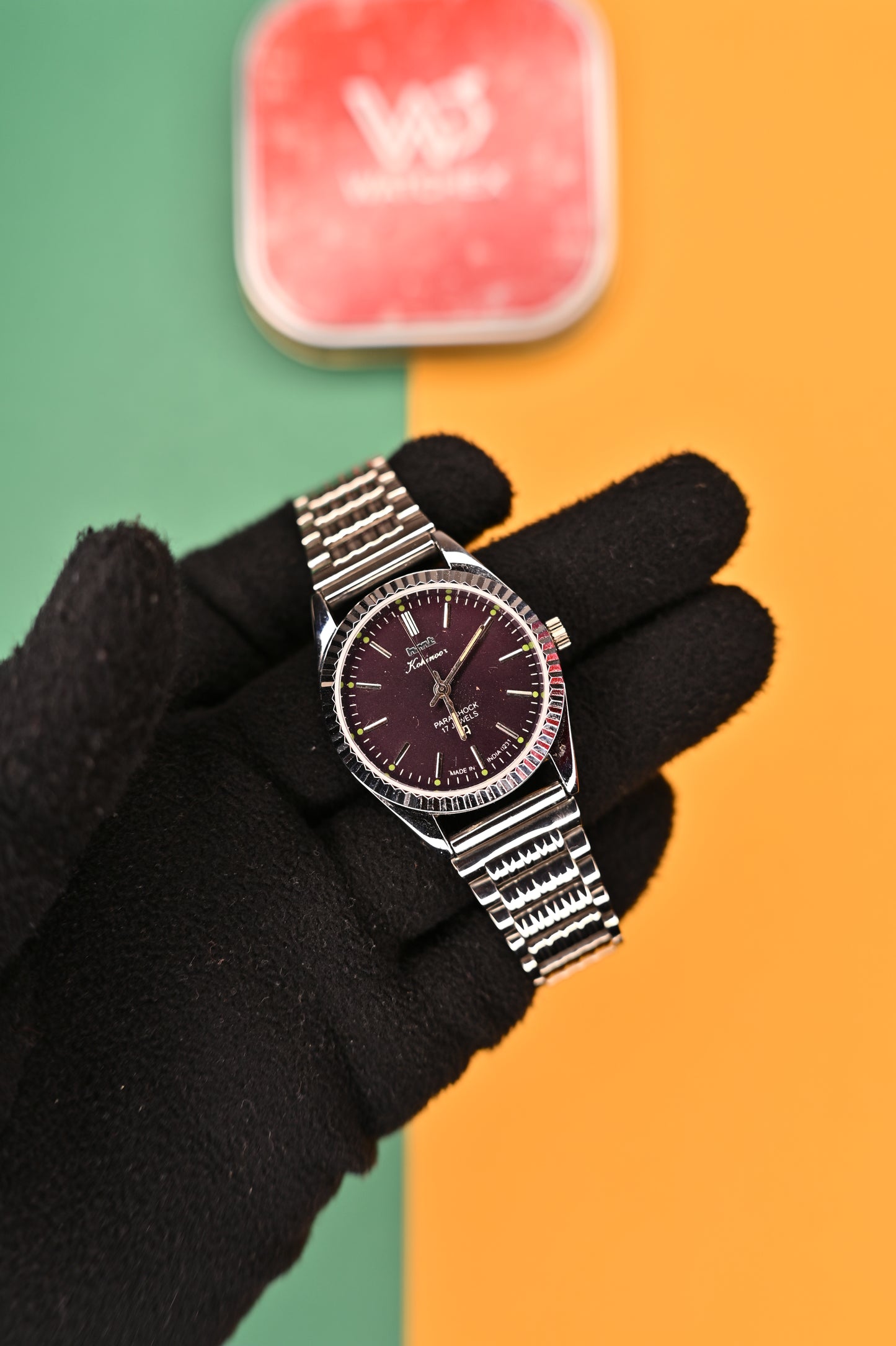 MOD HMT Kohinoor — Maroon Wine Dial 17J Hand-Winding | Watchex India