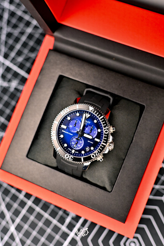 Tissot Seastar (Not used) 1000 Chronograph Blue Dial 45.5mm | T120.417.17.041.00 | Watchex Signature Collection