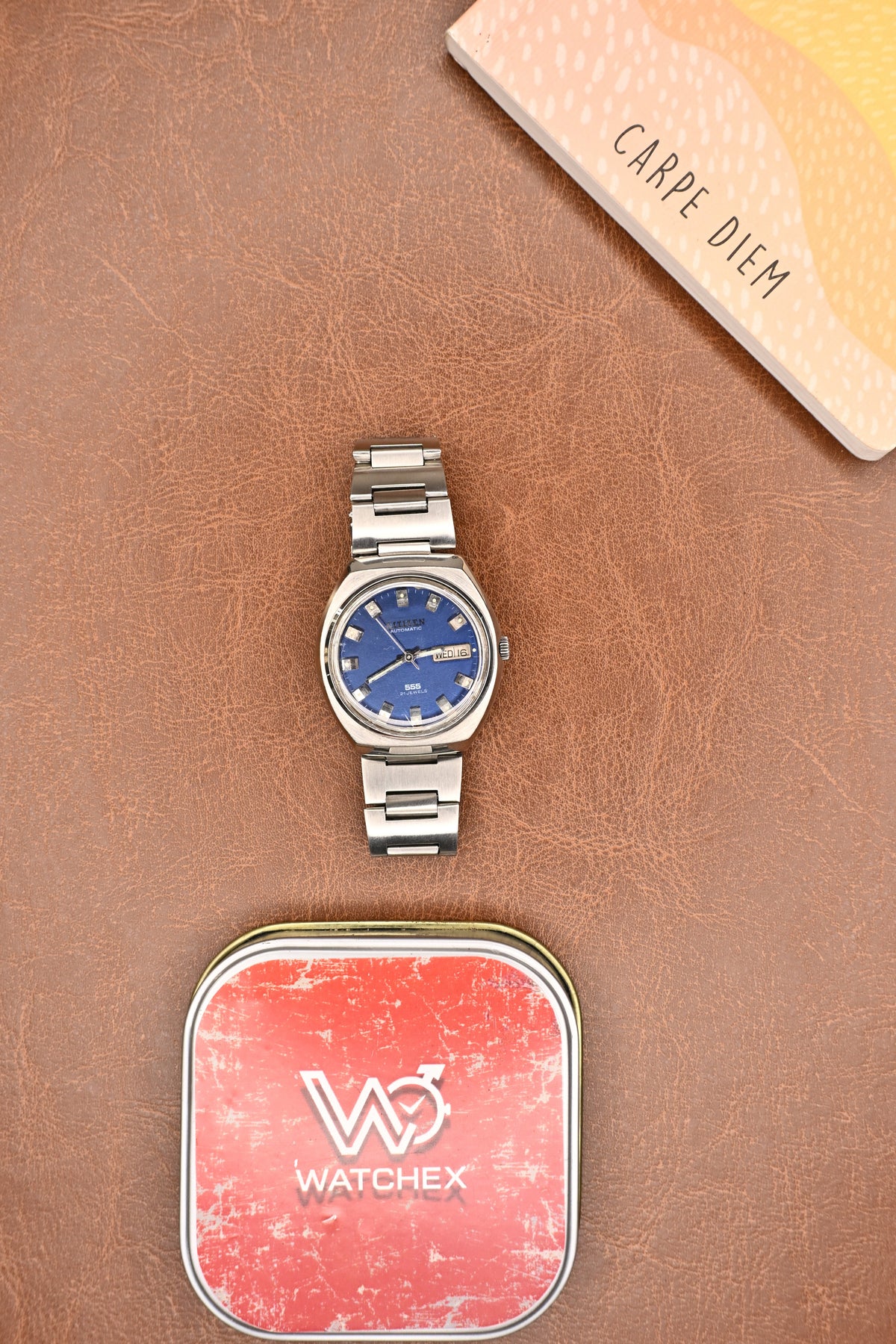 Vintage Citizen 555 Automatic Deep Blue Dial 21-Jewel Men’s Wristwatch | Watchex Vintage Collection