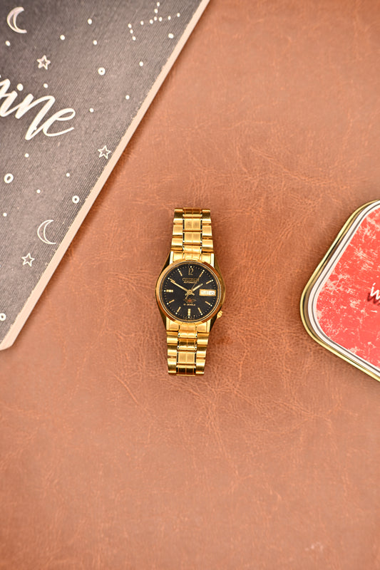 Vintage Citizen Eagle 7 Automatic – Black Dial Gold tone bracelet | Watchex India
