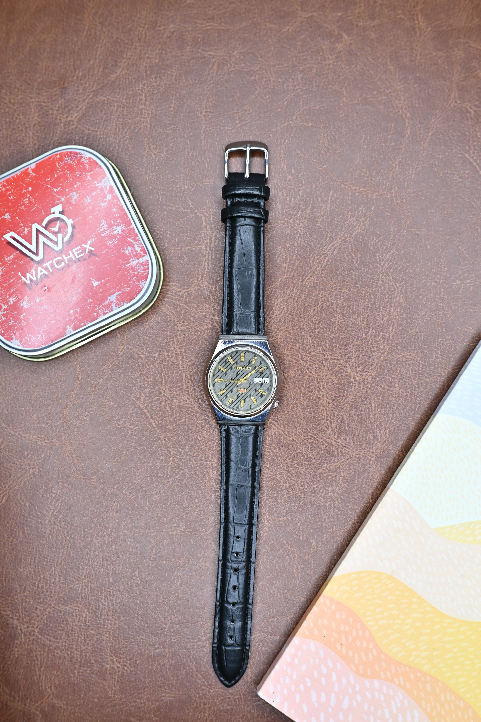 Vintage Citizen Eagle 7 Automatic Ref. 4-038908 – Charcoal Grey Striped Dial | Watchex India