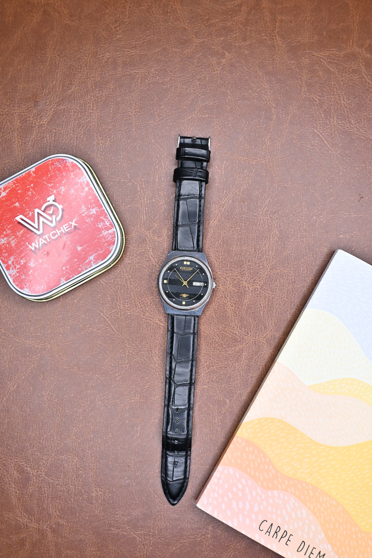 Vintage Citizen Eagle 7 Automatic Ref. 4-038908 – Charcoal Grey Striped Dial | Watchex India
