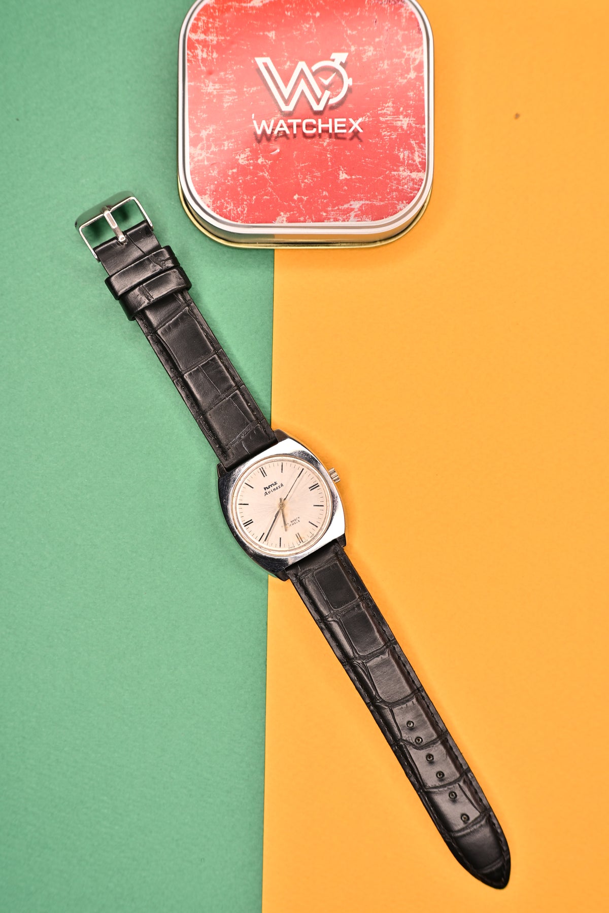 Vintage HMT Avinash Para Shock 17 Jewels Silver Dial Mechanical Watch | Watchex India
