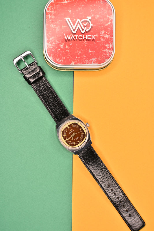 Vintage HMT Chetan 2092729 33-02 Brown Dial 17 Jewels Mechanical &nbsp;| Watchex India