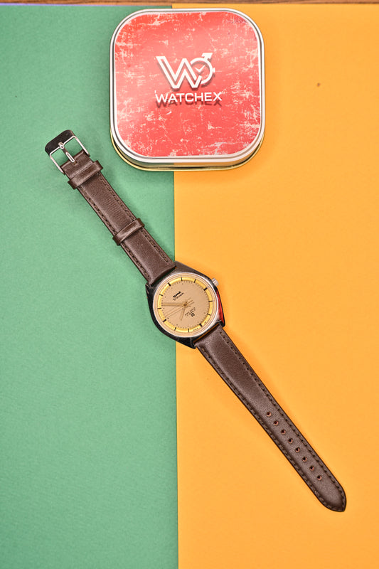 Vintage HMT Vivek Parashock 17 Jewels Champagne Dial Mechanical Watch | Watchex India