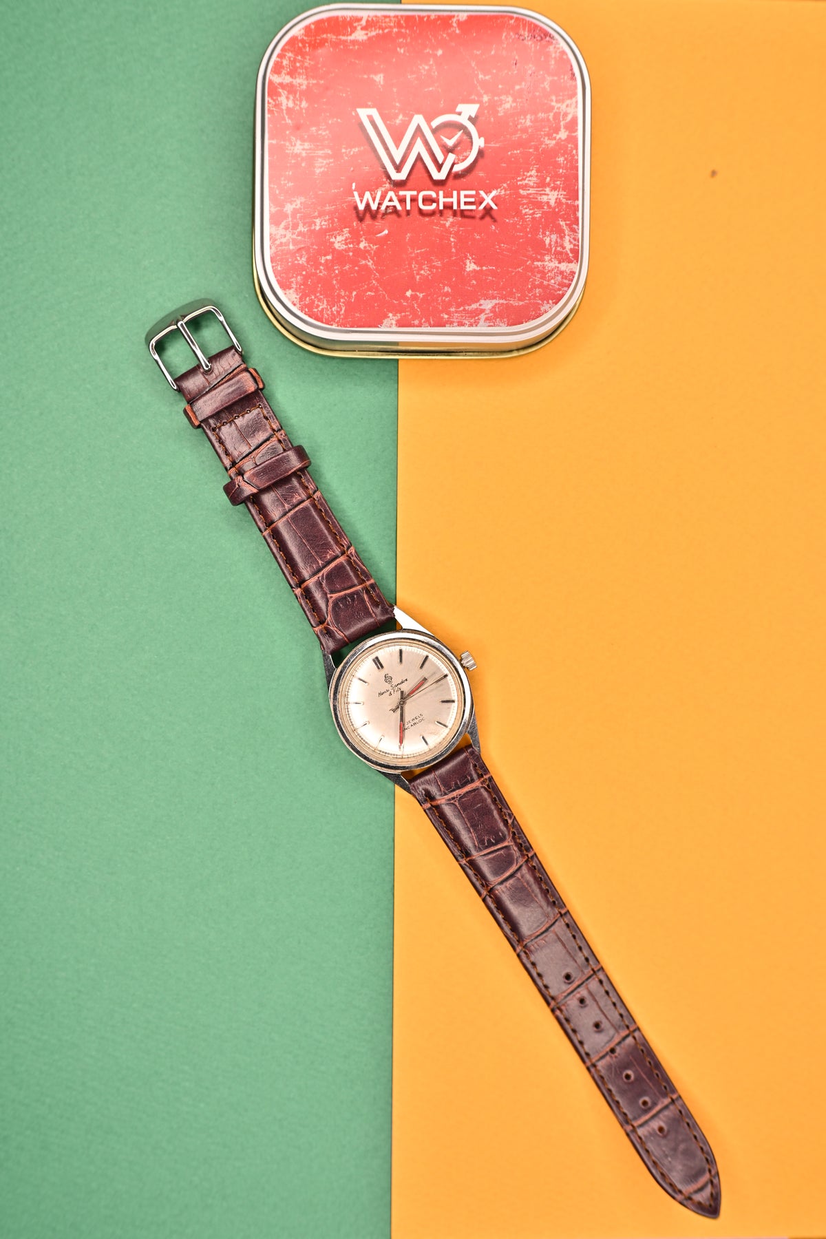 Vintage Henri Sandoz &amp; Fils 17 Jewels Incabloc Silver Dial Mechanical Watch | Watchex India