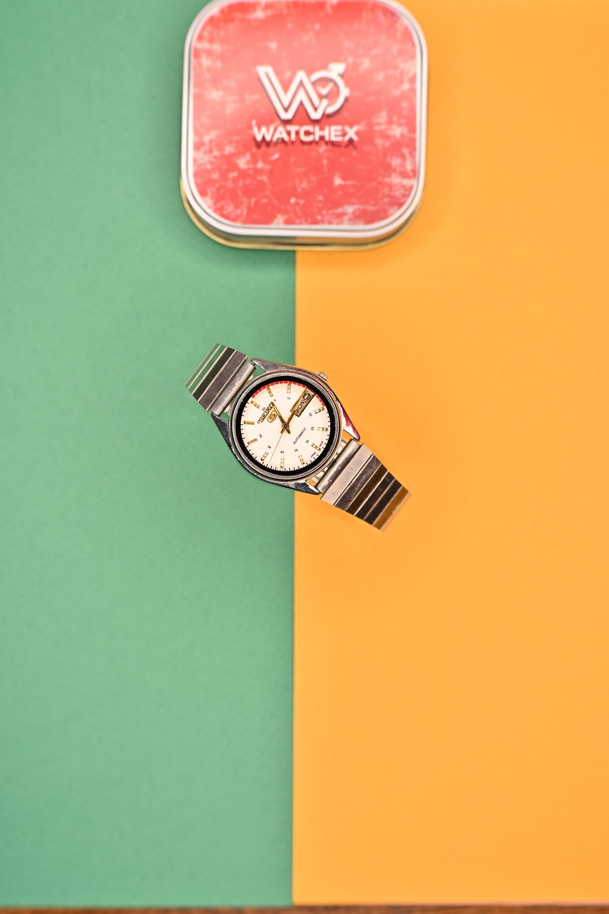 Vintage Seiko 5 Automatic 7009-3030 Silver-White Inspired Redial Day-Date Watch | Watchex India