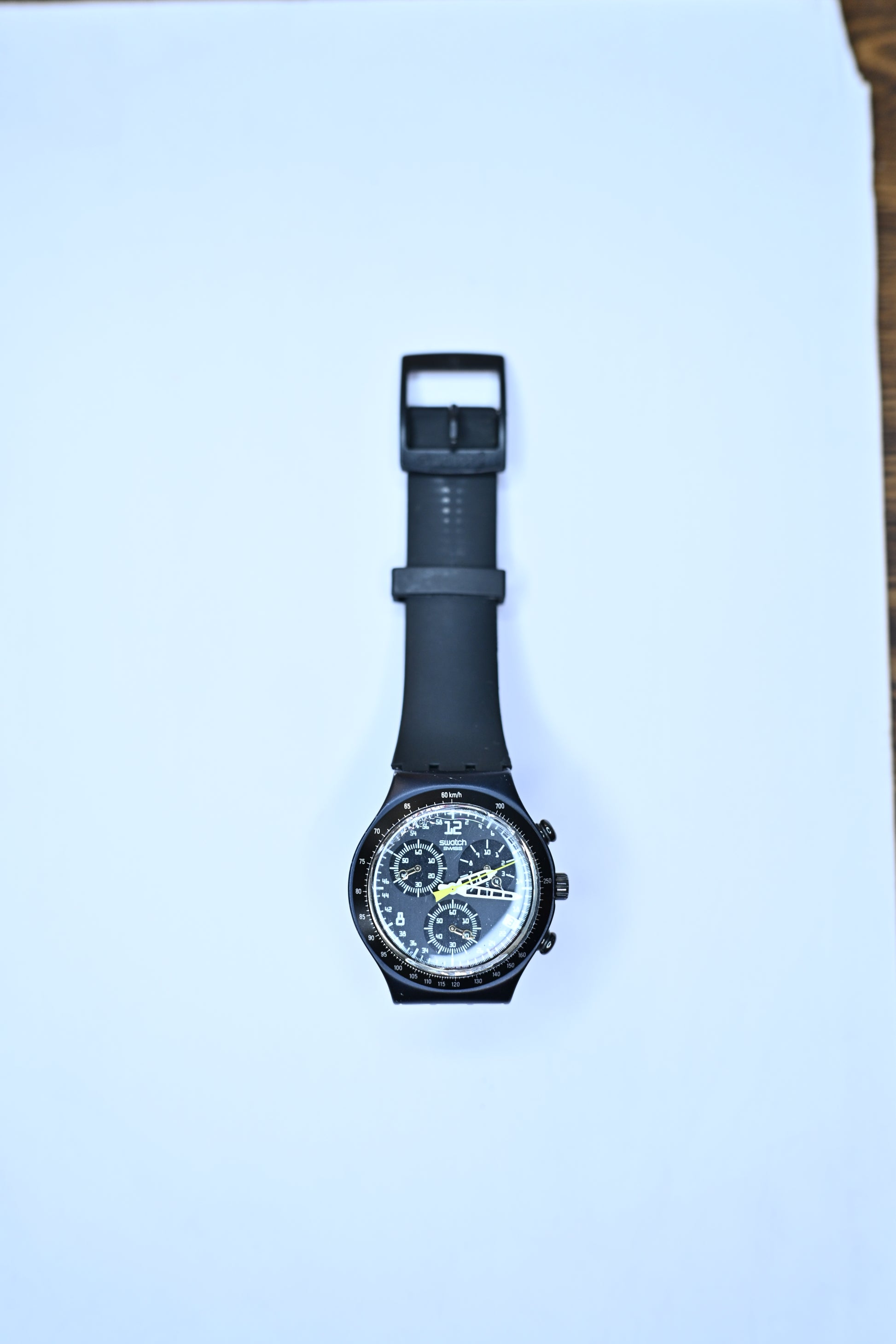 Vintage Swatch Irony Aluminium Chronograph Swiss Quartz Black Pilot Dial Watch | Watchex India