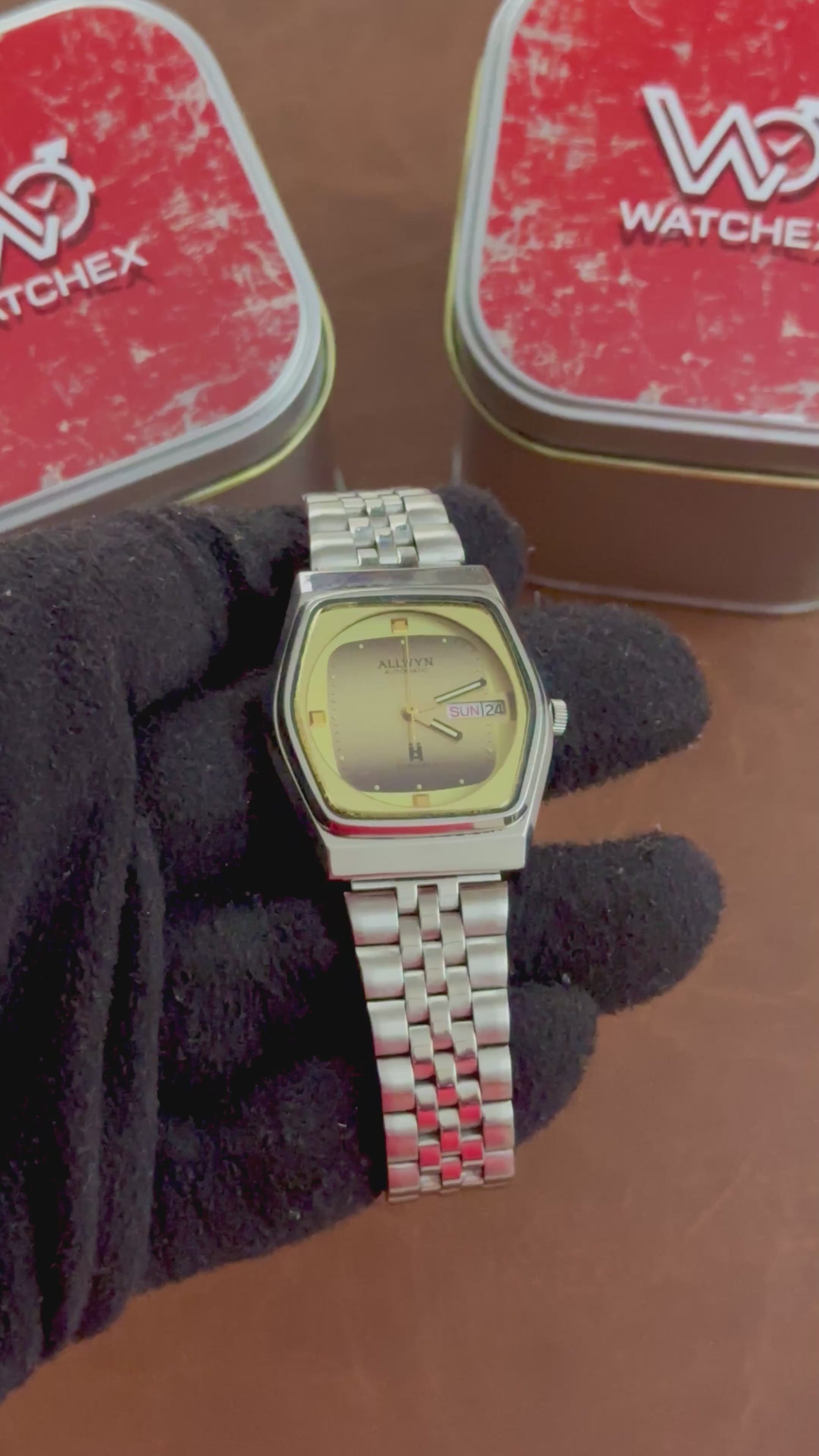 NOS Allwyn Automatic – Fumé Brown Gradient Dial | Day-Date | Ref